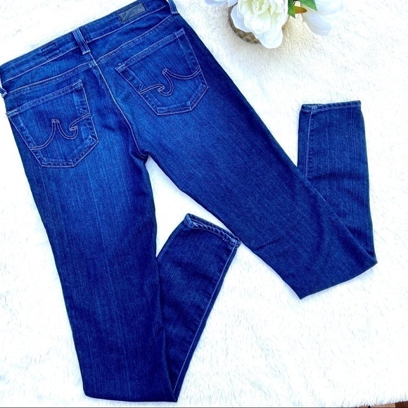 AG Adriano Goldschmied Lowrise Med Wash Legging Super Skinny Jeans Size 26 - Picture 2 of 16